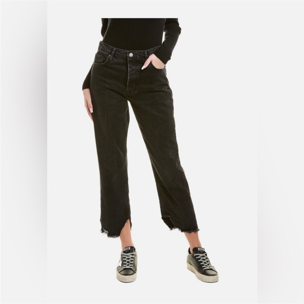 Free PEOPLE Tapered Baggy Boyfriend Jeans in Panther-Sizes 27 - Picture 5 of 10